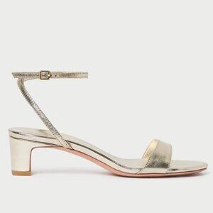 Loeffler Randall Alice Champagne Leather Sandal Size 8.5
